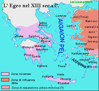 The Aegean Sea on XIII cent. b.C.
